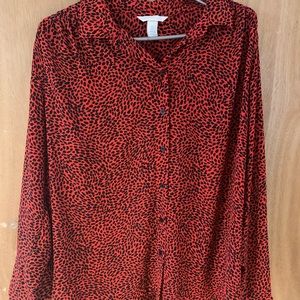 Large H&M cheetah print button down